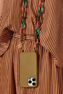 Chaine Longue Ninon Orange 120 Cm