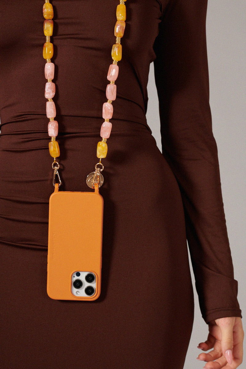 Chaine Longue Talia Jaune 120 Cm