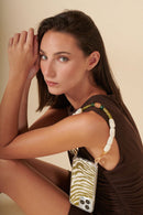 Bijoux Collier Dolly Blanc 40 Cm