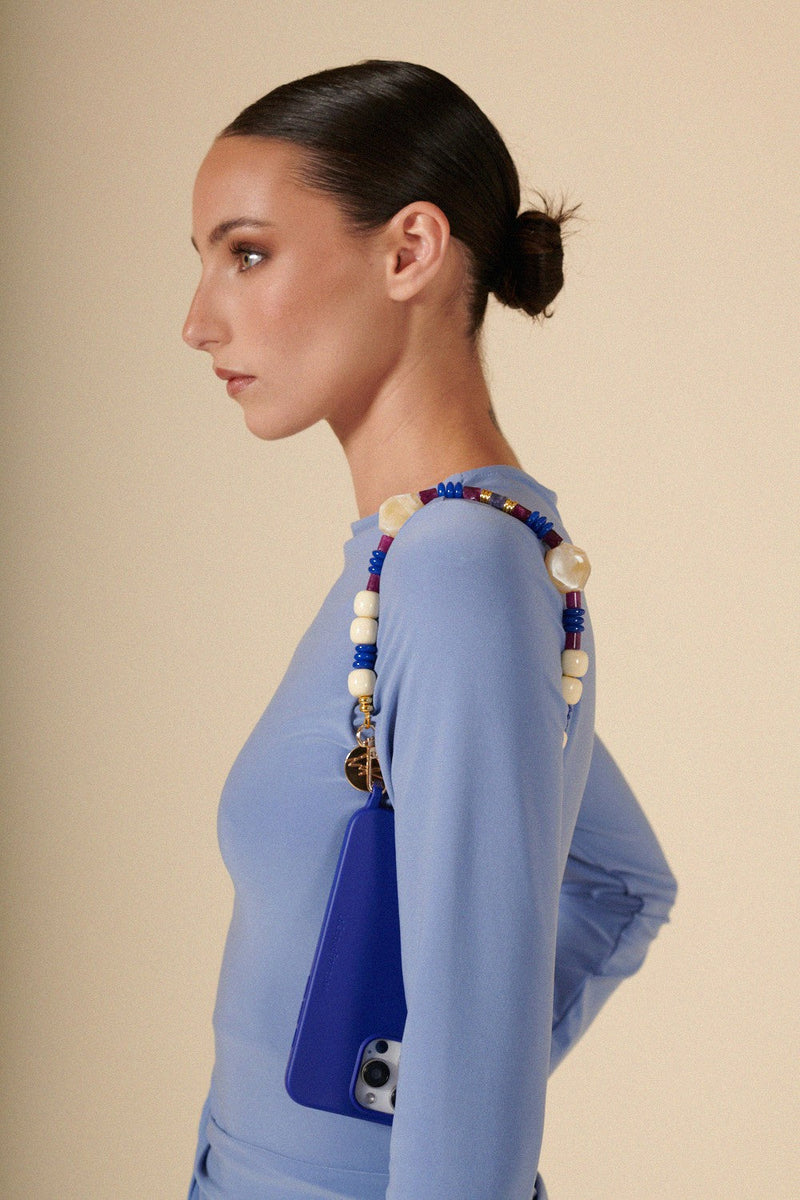 Bijoux Collier Oceane Bleu 40 Cm