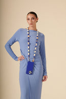 Chaine Longue Oceane Bleu 120 Cm