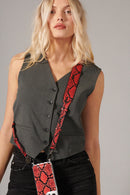 Chaine Longue Nora Rouge 120 Cm