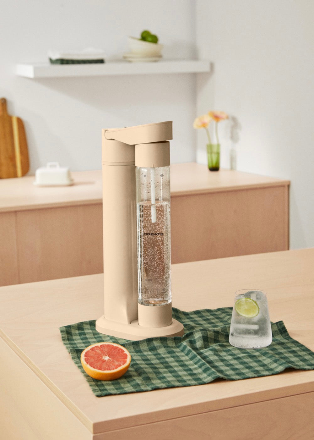 Soda Maker Studio - Machine À Eau Gazeuse + Bouteille 1L - Sable