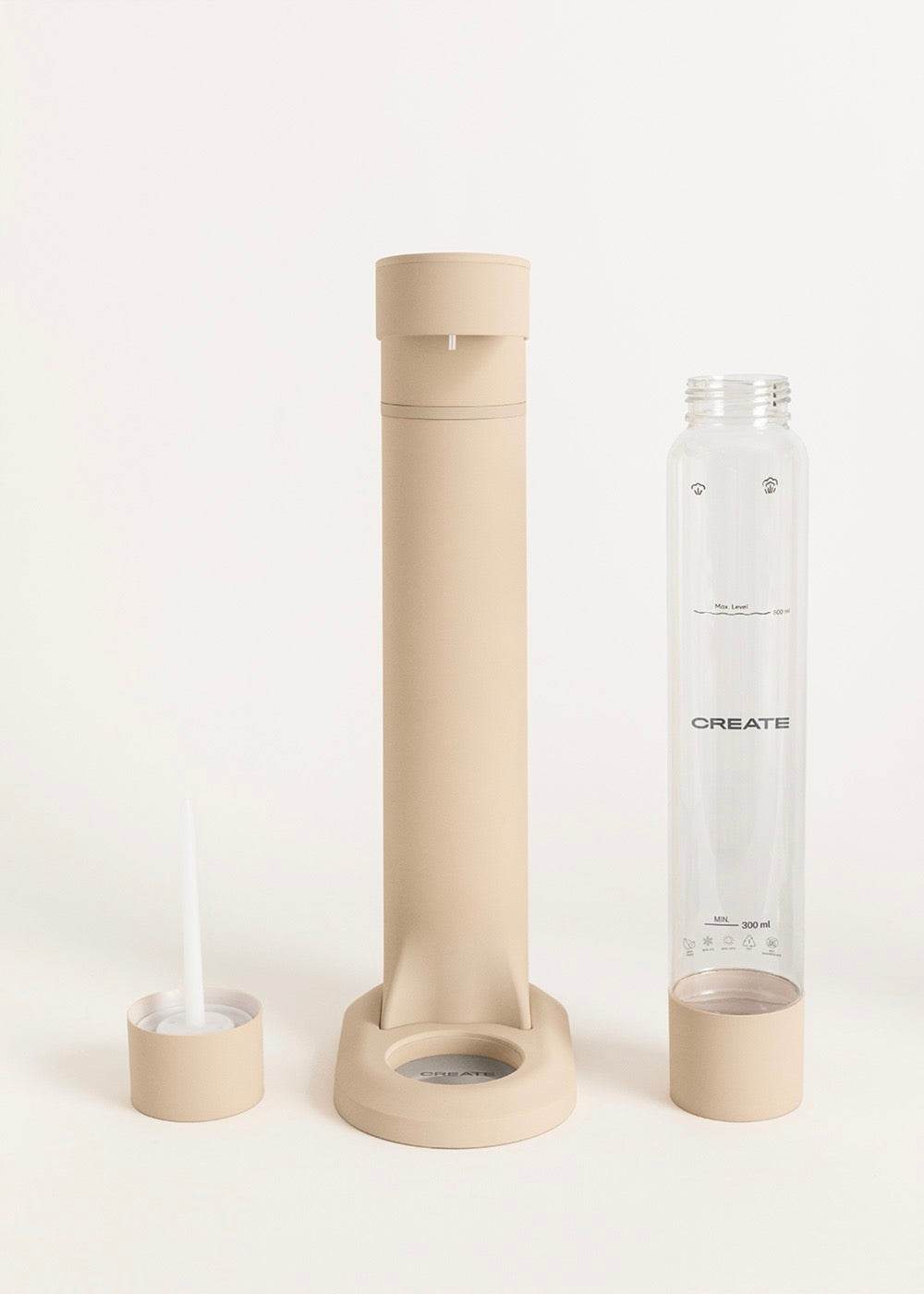 Soda Maker Studio - Machine À Eau Gazeuse + Bouteille 1L - Sable