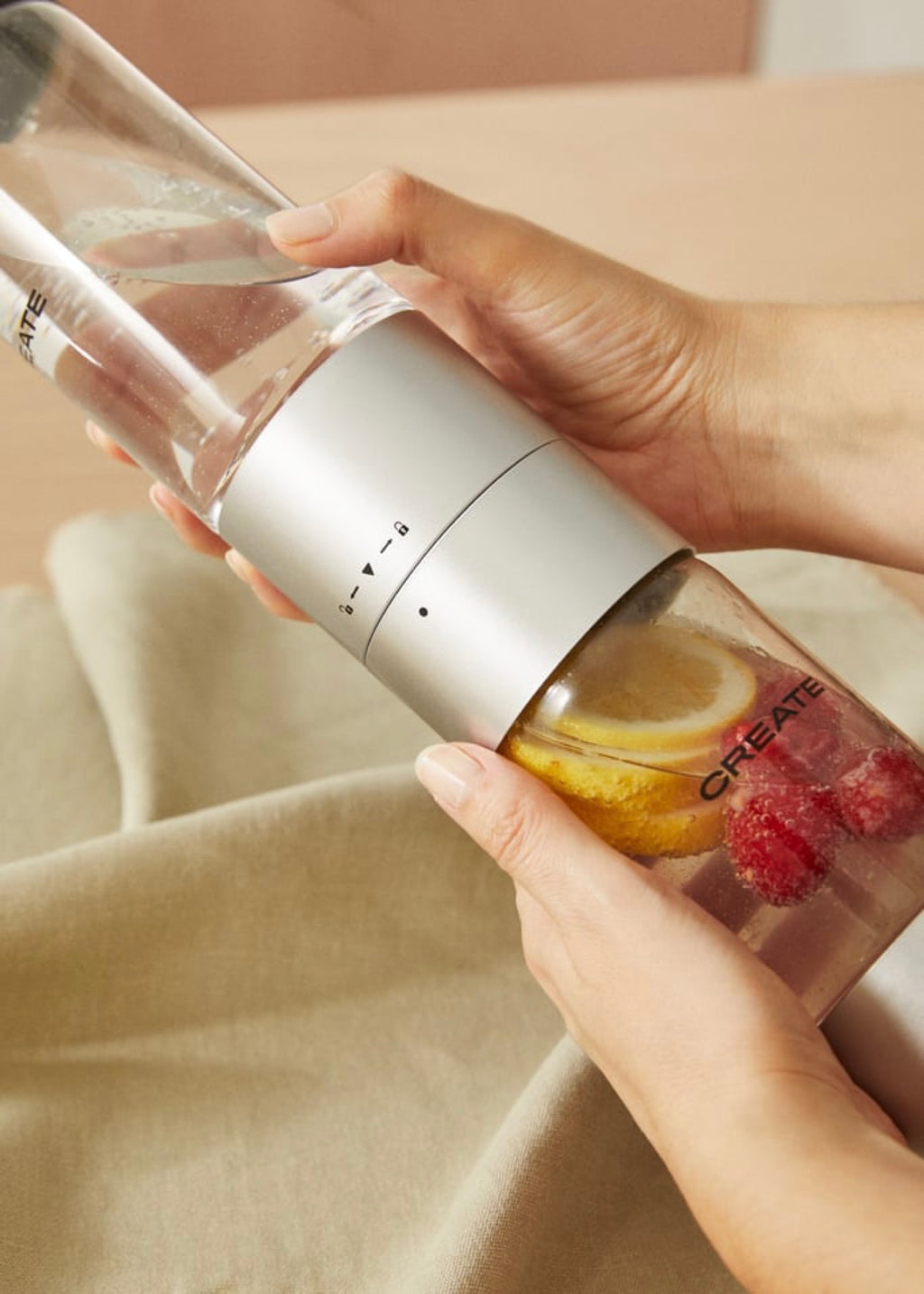 Double Bottle (500ml+350ml) for Soda Maker Studio - Silver