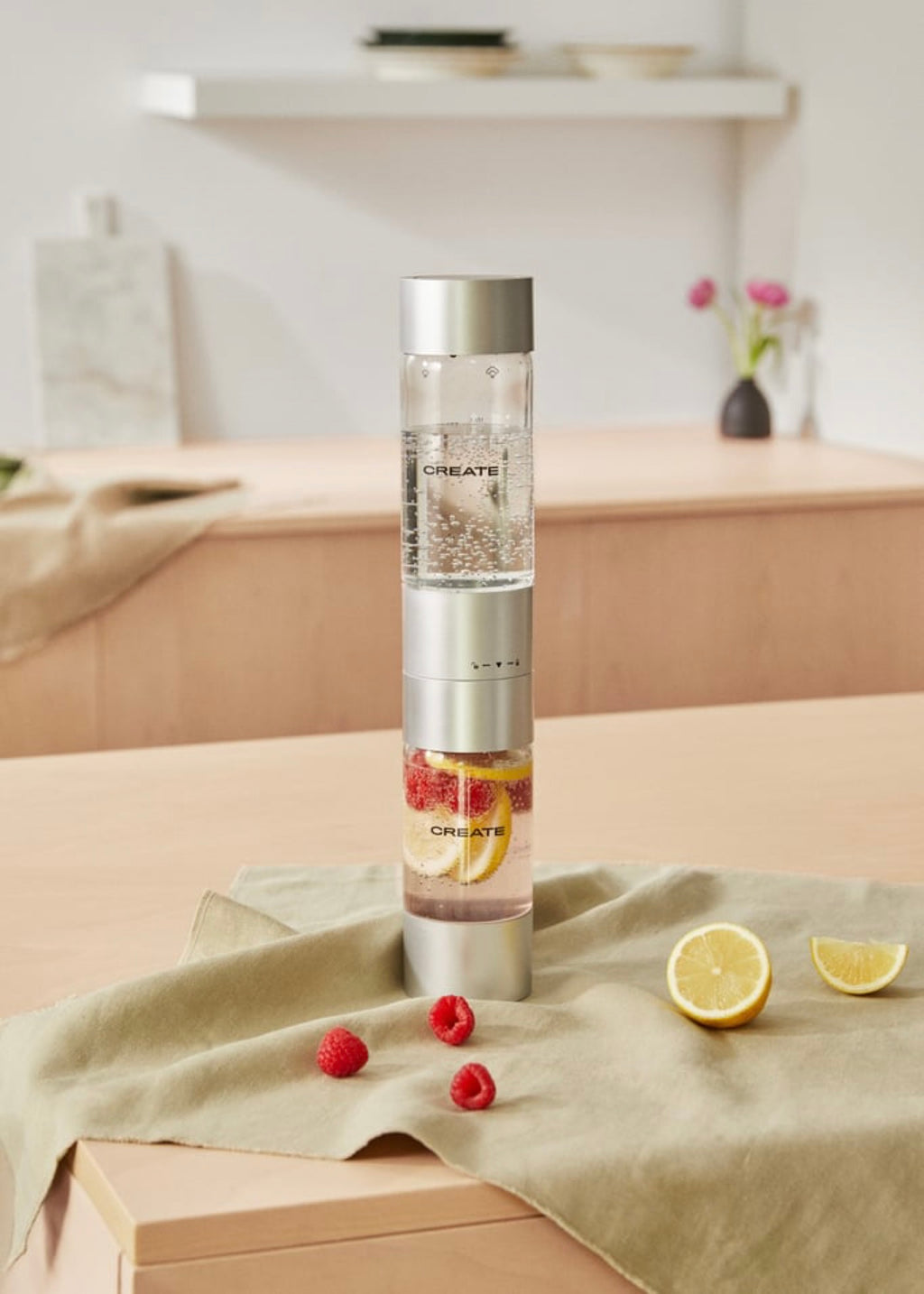 Double Bottle (500ml+350ml) for Soda Maker Studio - Silver
