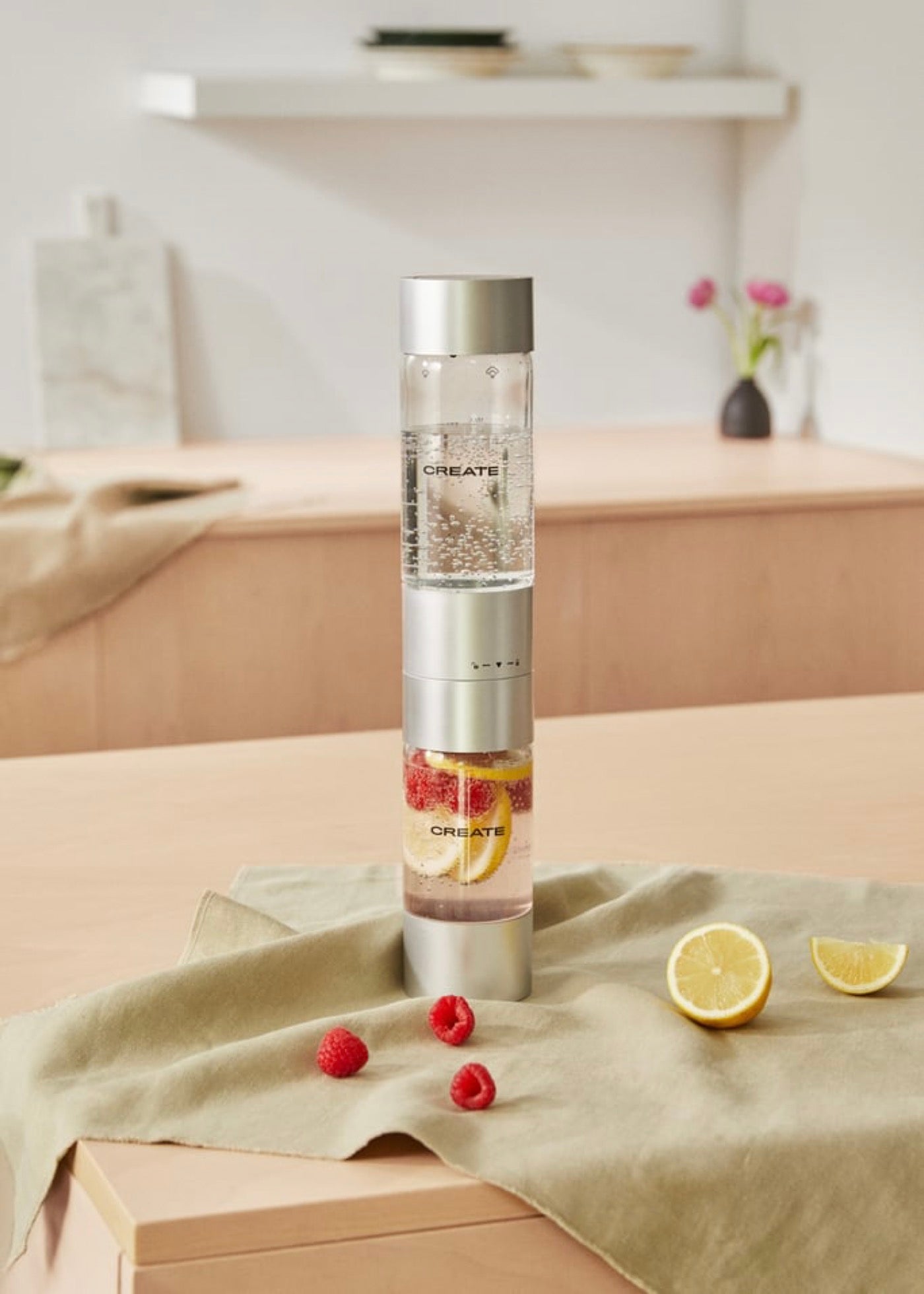 Double Bottle (500ml+350ml) for Soda Maker Studio - Silver