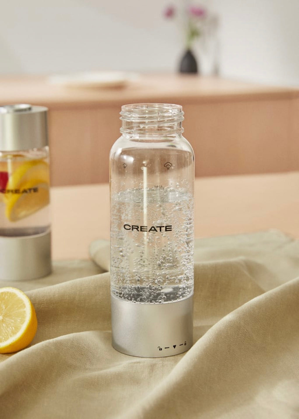 Double Bottle (500ml+350ml) for Soda Maker Studio - Silver