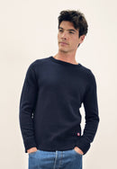 Pull Homme Bleu Marine En Maille - Jean Pull Marine