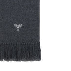 Prada - Bufanda de cachemir con logo - Hombres - Gris