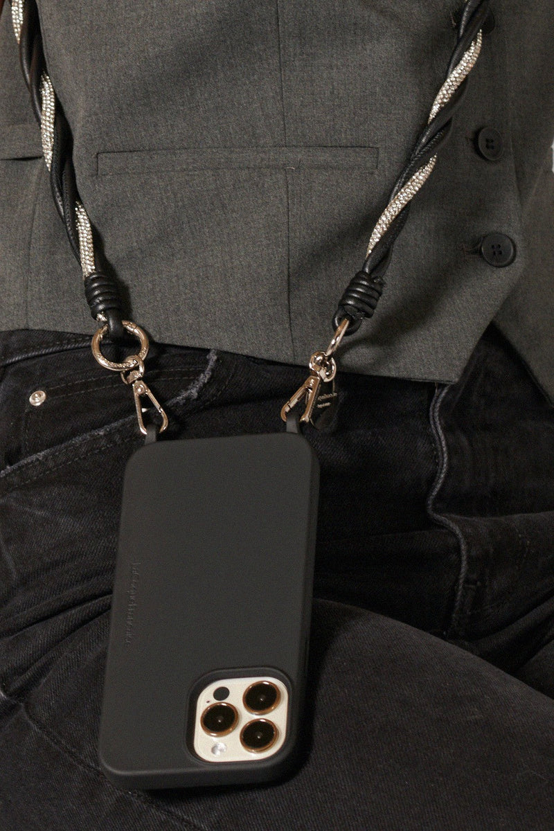 Chaine Longue Joe Noir 120 Cm