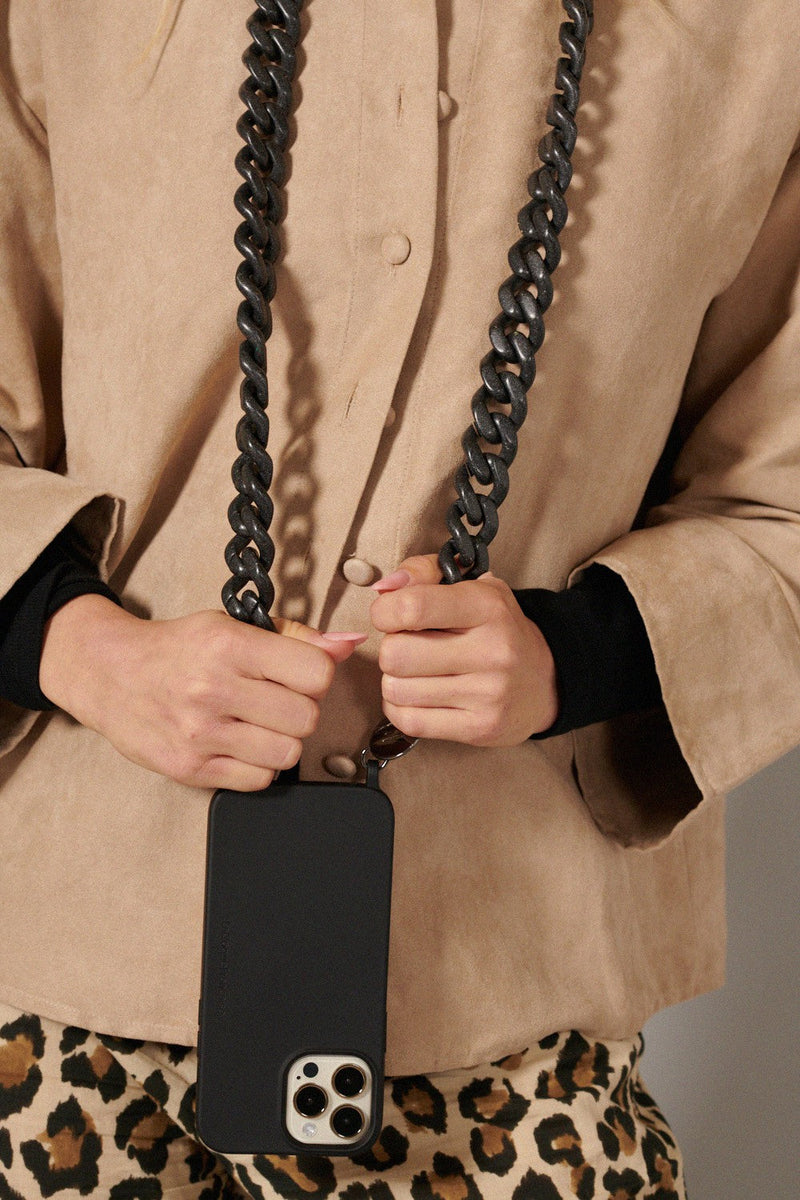 Chaine Longue Ginny Noir 120 Cm