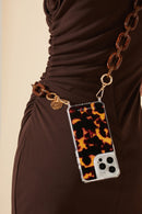 Chaine Longue Milena Marron 120 Cm