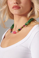 Chaine Courte Divya Vert 40 Cm