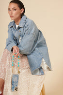 Chaine Courte Artemis Turquoise 40 Cm