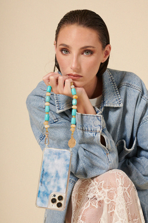 Chaine Courte Artemis Turquoise 40 Cm