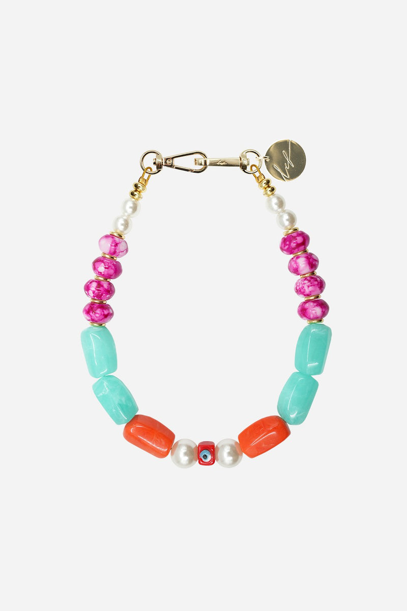 Chaine Courte Angela Bleu 40 Cm