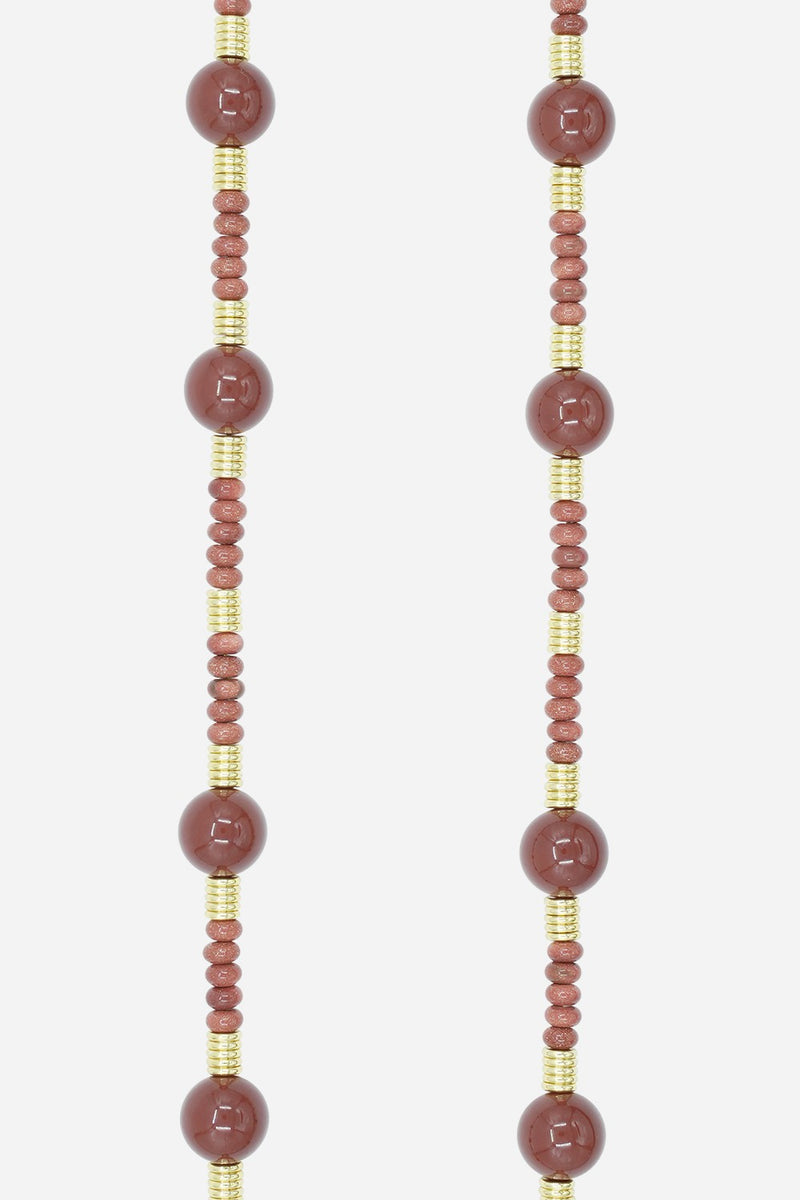 Chaine Longue Kate Marron 120 Cm