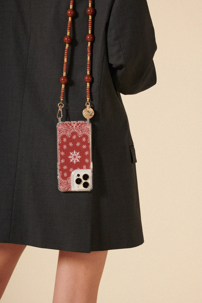 Chaine Longue Kate Marron 120 Cm