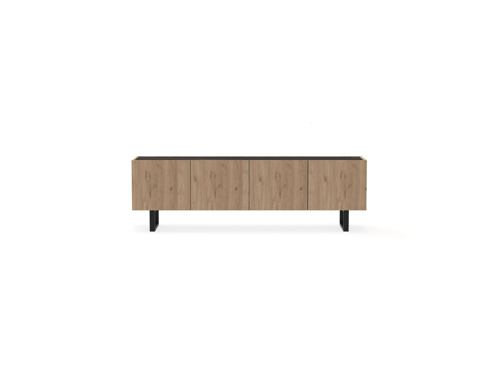 Opera - TV Unit - Oak Effect and Black Marble Imitation
