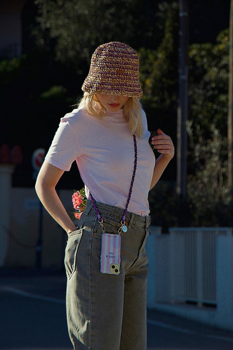 Chaine Longue Doha Violet 120 Cm