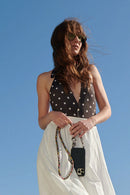 Chaine Longue Elia Noir 120 Cm