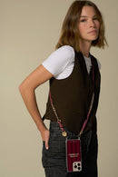 Chaine Longue Brooke Bordeaux 120 Cm