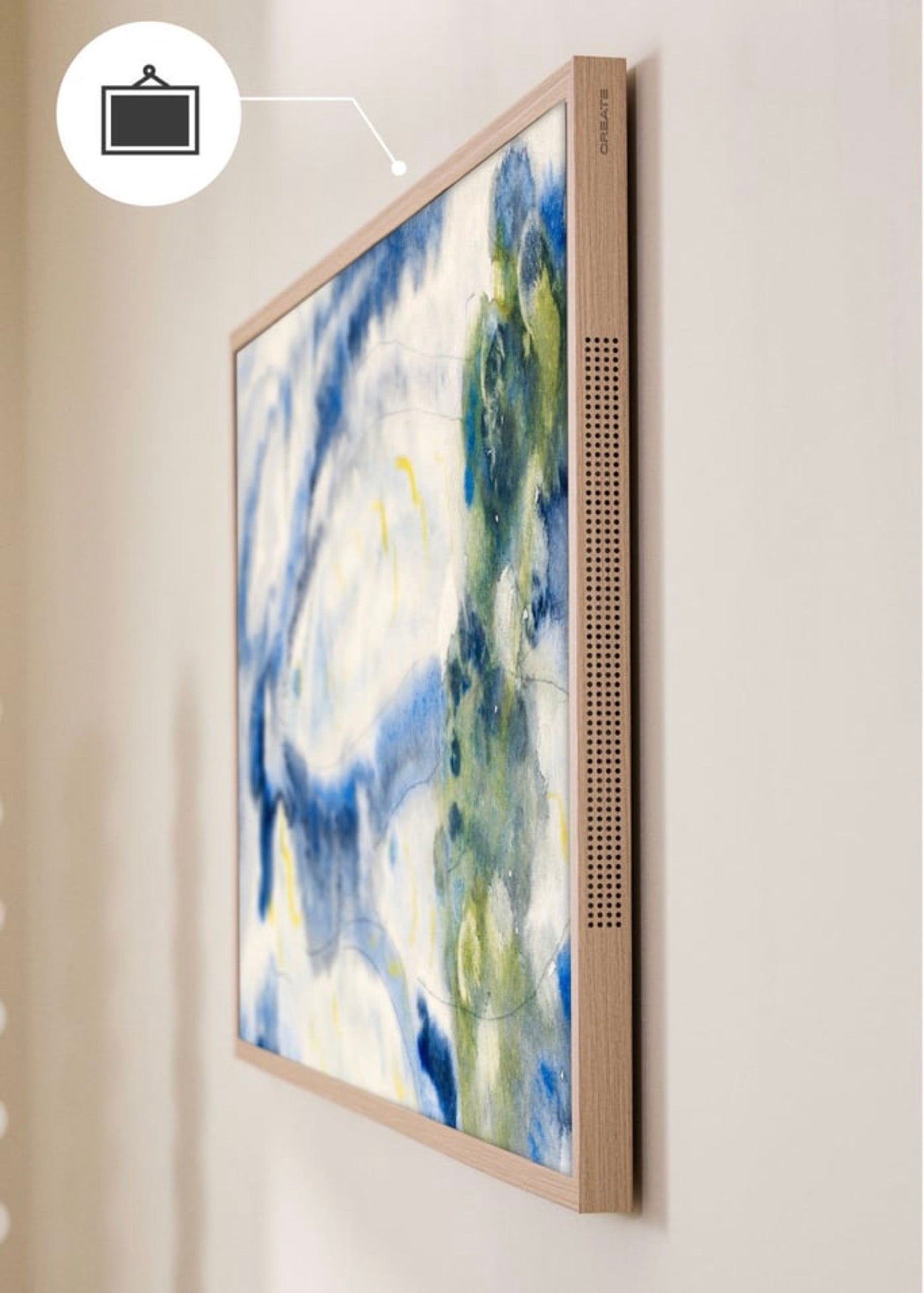 Tv Art Matte - Smart TV 55" QLED 4K con schermo antiriflesso e galleria d'arte - Legno chiaro