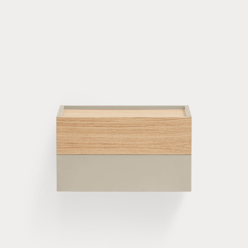 Otto - Table De Chevet Murale - Sable & Chêne