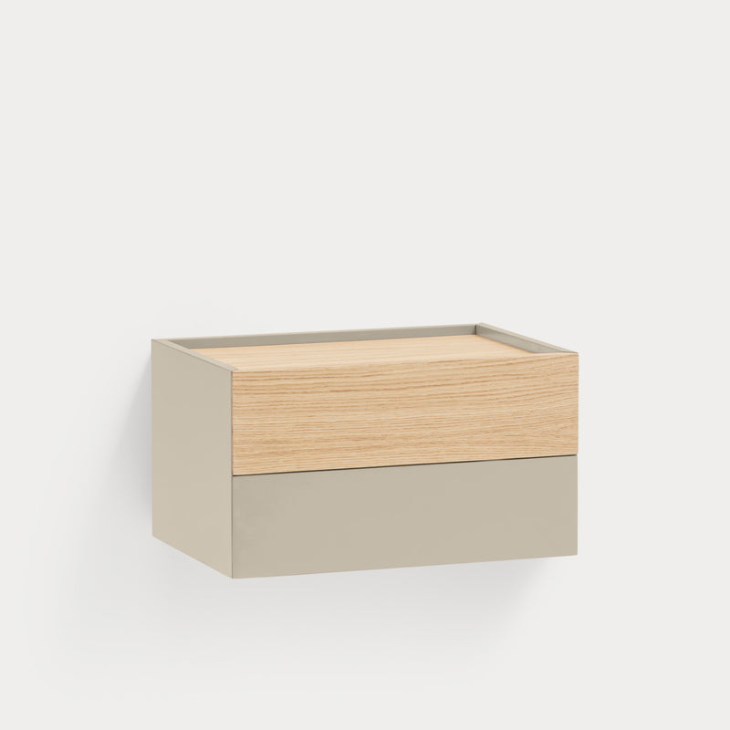 Otto - Table De Chevet Murale - Sable & Chêne