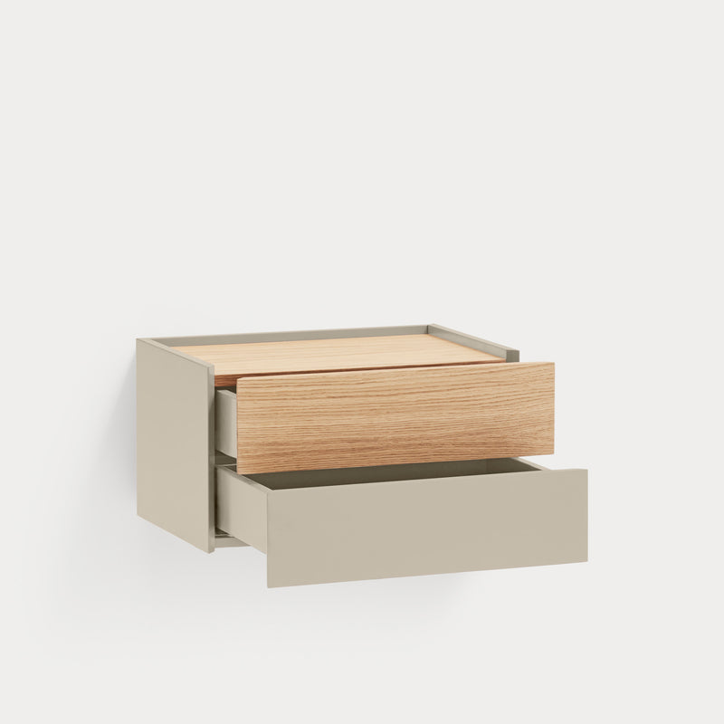 Otto - Table De Chevet Murale - Sable & Chêne