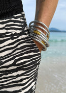 Brazalete budista - mantra dorado plateado