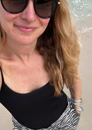 Brazalete budista - mantra dorado plateado