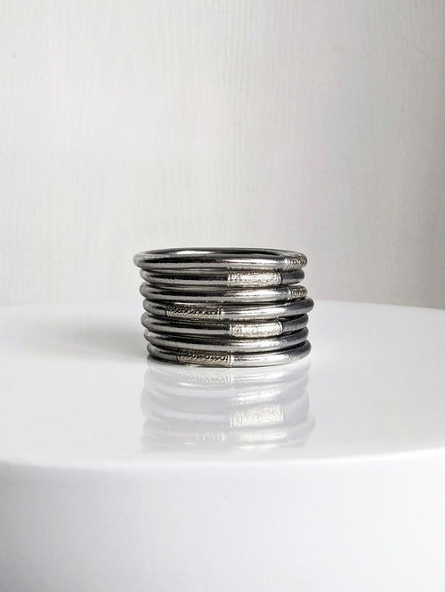 Brazalete budista - mantra dorado plateado