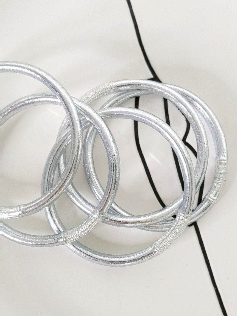 Jonc bouddhiste - antique silver