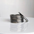 Jonc bouddhiste - antique silver