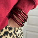 Brazalete budista - rojo cabaret