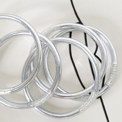 Brazalete budista trenzado - plata