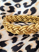 Brazalete budista trenzado - oro claro