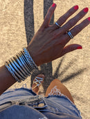 Brazalete budista fino - plata