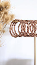 Twisted Buddhist bangle - champagne