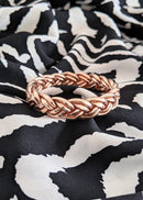 Braided Buddhist bangle - champagne