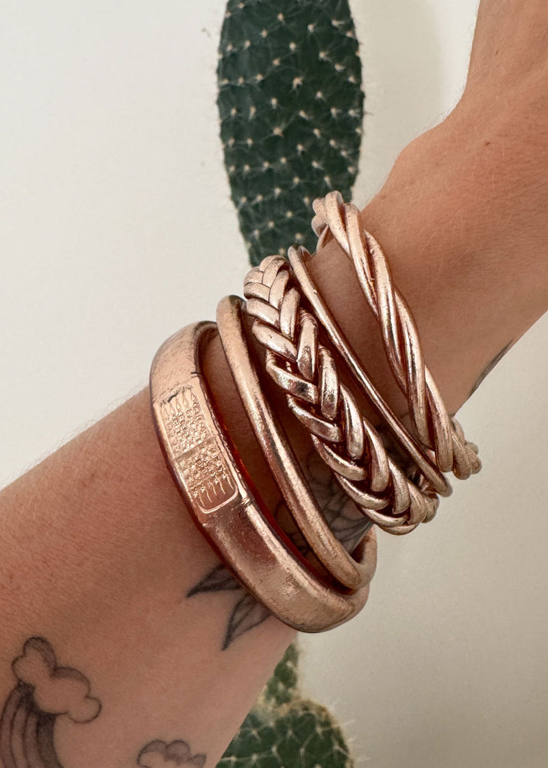 Brazalete budista plano 12mm - champagne