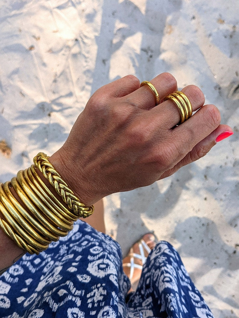 Buddhist ring - light gold