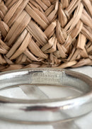 Jonc bouddhiste plat 12mm - silver