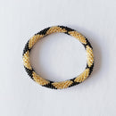 Nepalese bracelet #1 (white, black and gold)