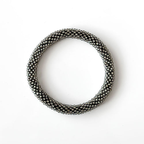 Pulsera nepalí #47 (plata antigua)