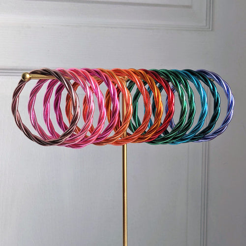 Brazalete budista trenzado - azul celeste