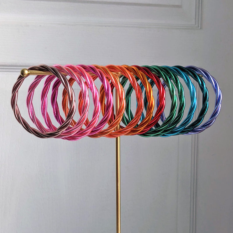 Brazalete budista trenzado - azul celeste