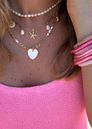 Nepalese bracelet #44 (coral pink and gold)